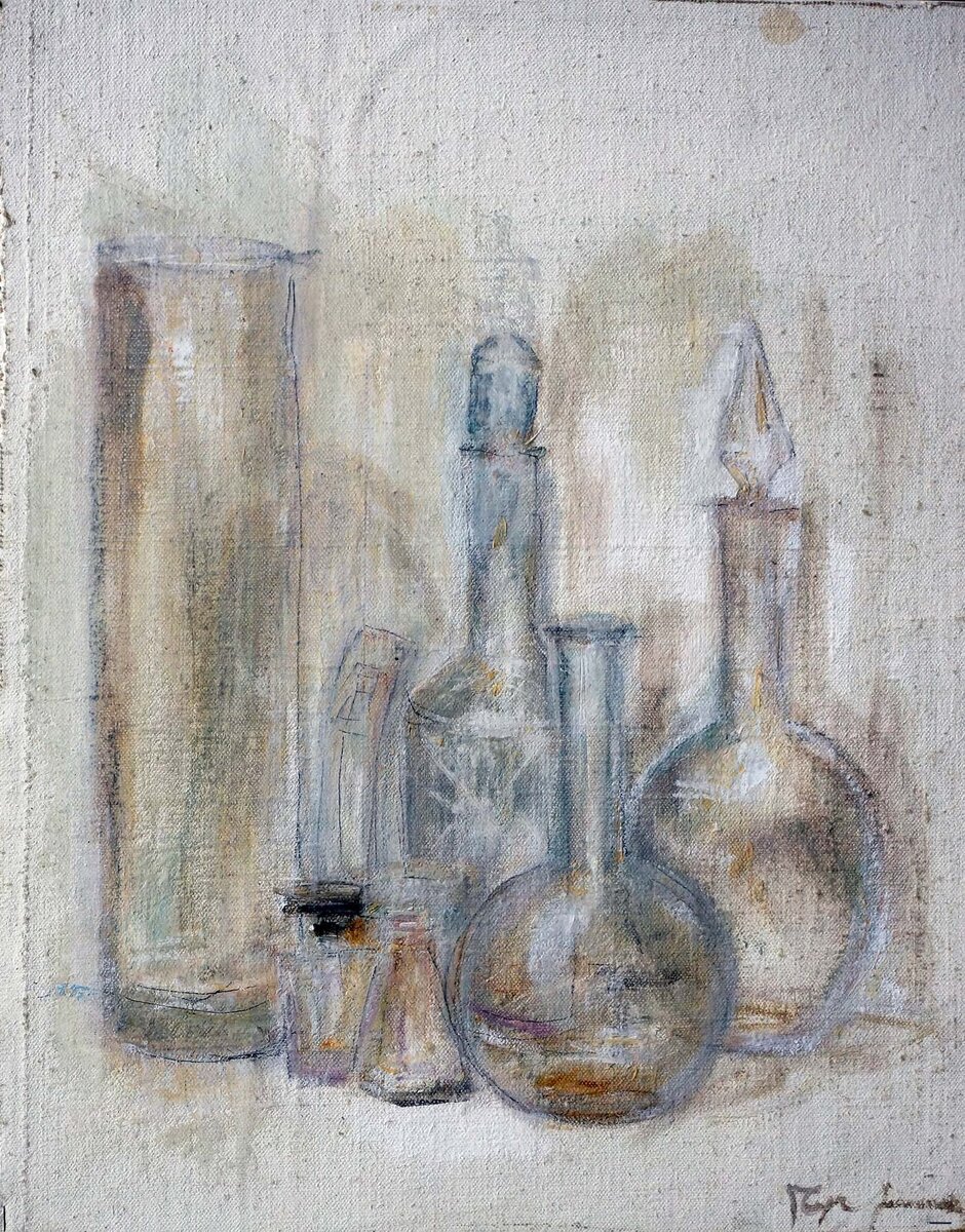 Лидия Чупрякова Посуда 58х45 холст на фанере 2020 г