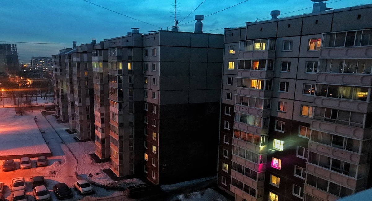 В подобном 9-и этажном здании был украден первый велосипед.