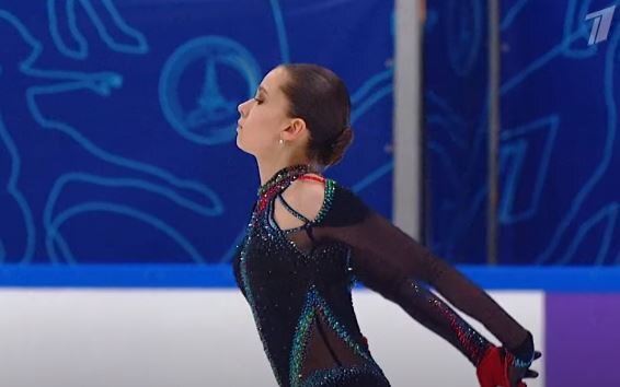 Камила Валиева. Произвольная программа. Источник фото: YouTube канал Первого канала.