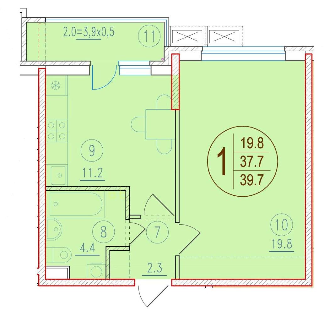 Пример планировок в ЖК Лайм, застройщик СК Девелопмент Юг