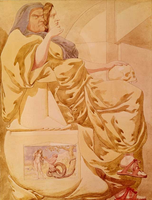 Обман или двуличность Richard Dadd, Sketch to Illustrate the Passions: Deceit or Duplicity, 1854, watercolour on paper, Bethlem Royal Hospital Museum, Beckenham, Kent/Bridgeman Images.