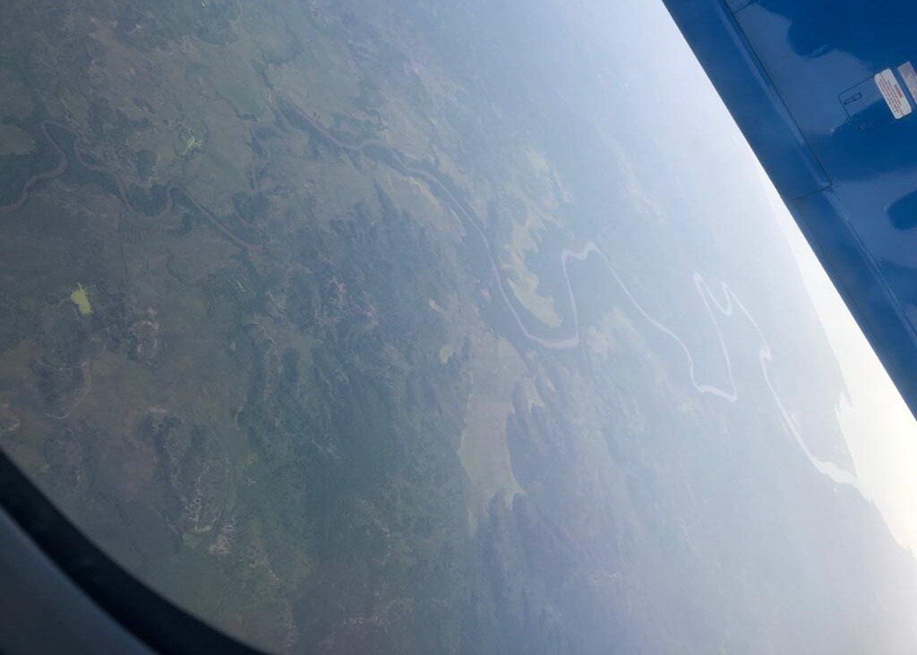 Река Пангани (и она же не Гугл-картах). Это тоже на рейсе Килиманджаро-Занзибар.