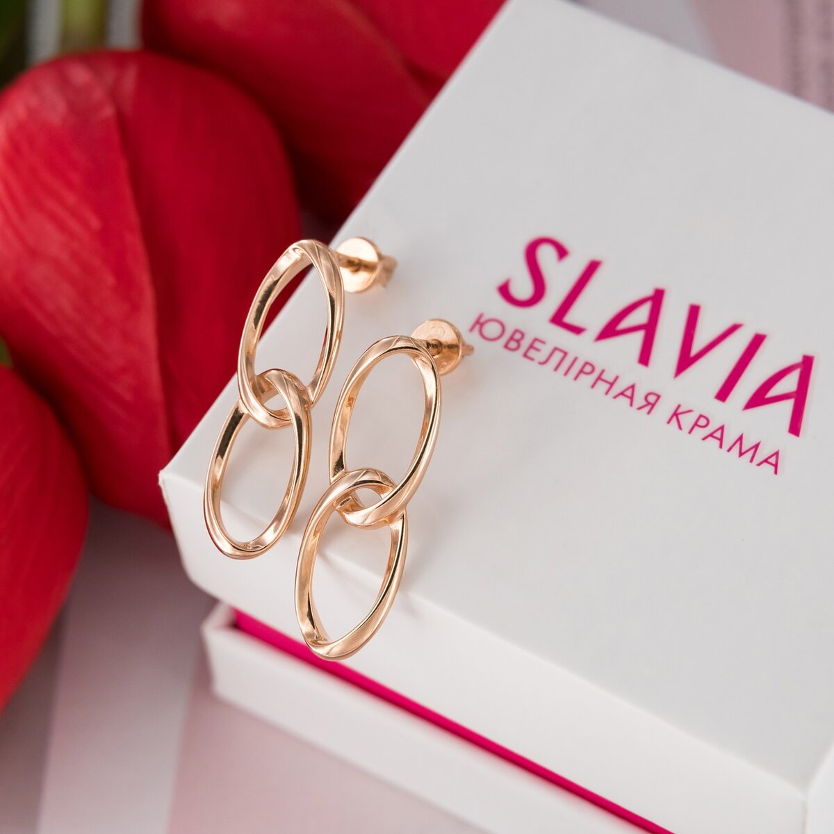 Серебряные серьги с позолотой (арт. 93020988)