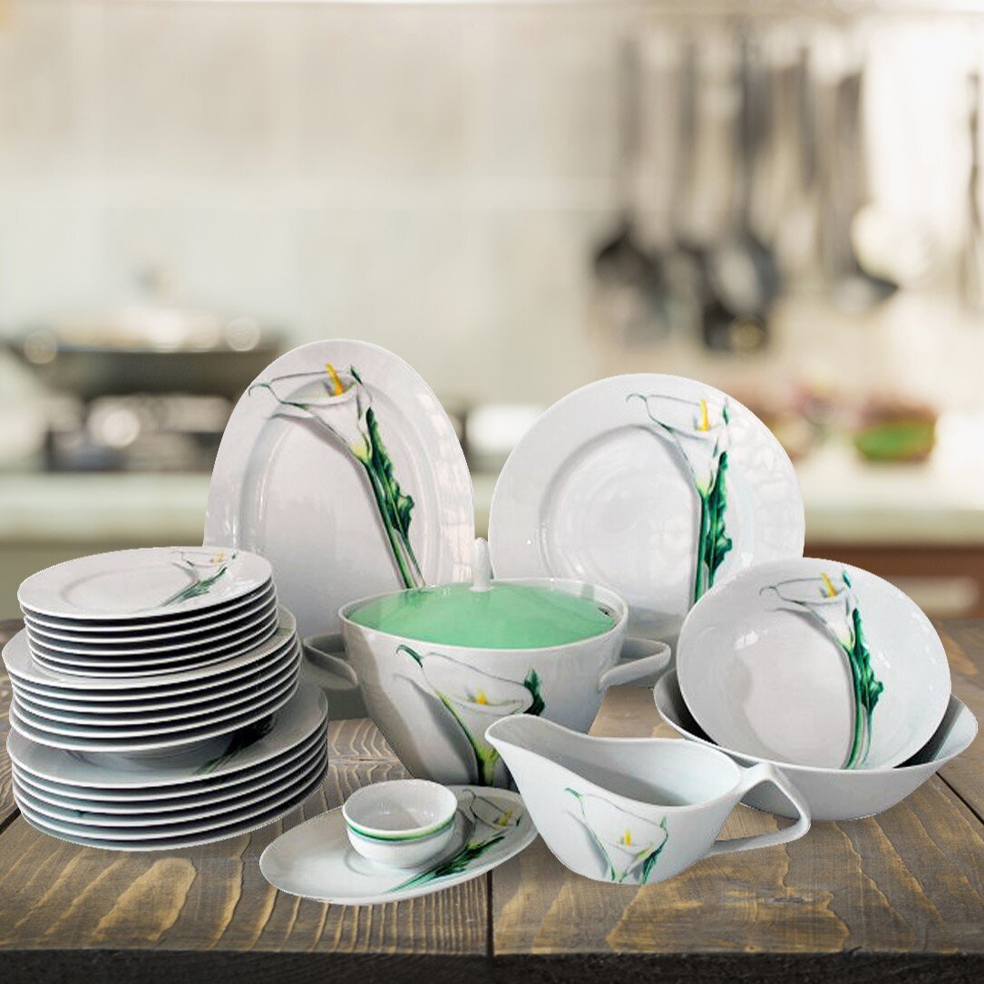 Столовый сервиз "Каллы" на 6 персон 