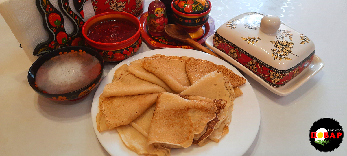 Блины постные на минералке / Рецепт