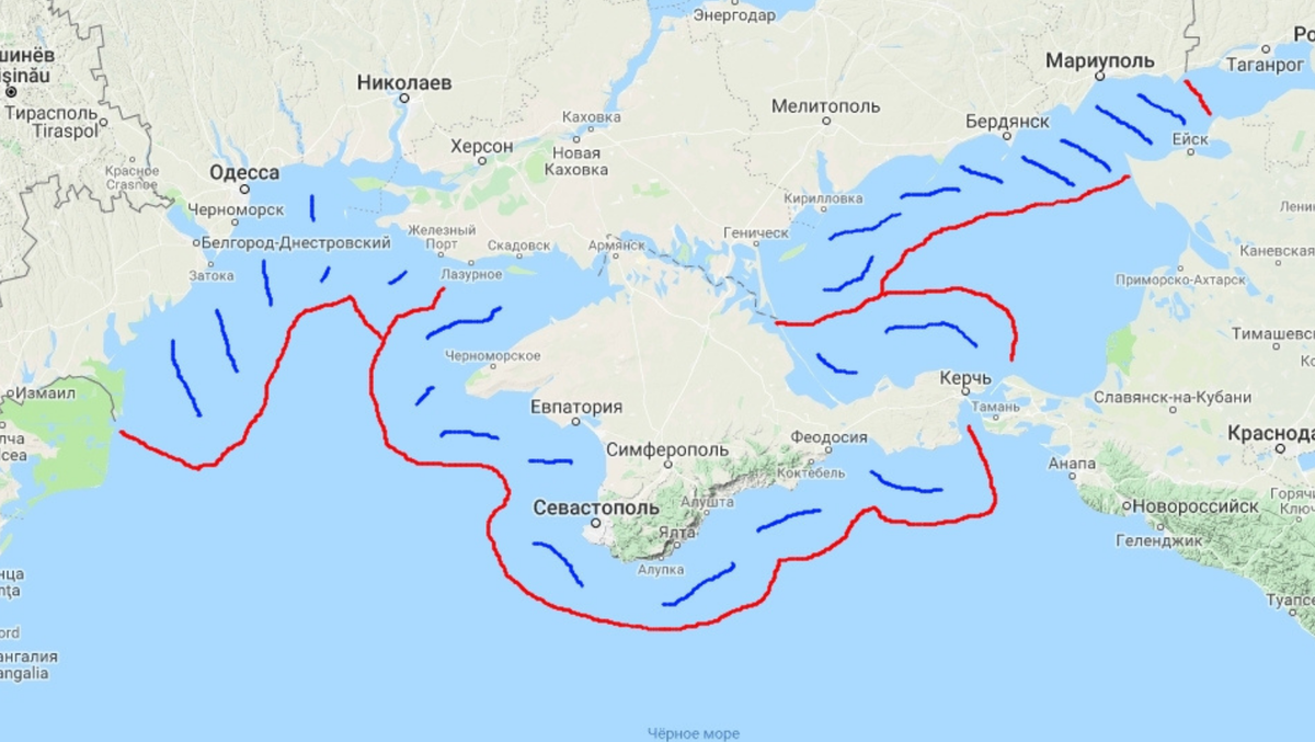 Граница россии по черному морю