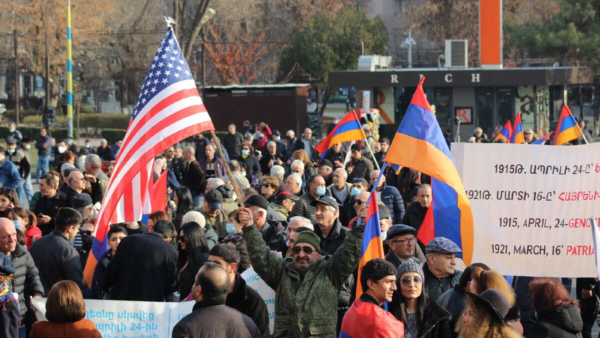 Митинг группировки "Сасна Црер" в Ереване 16 марта 2021 г. Фото: Кавказский Узел