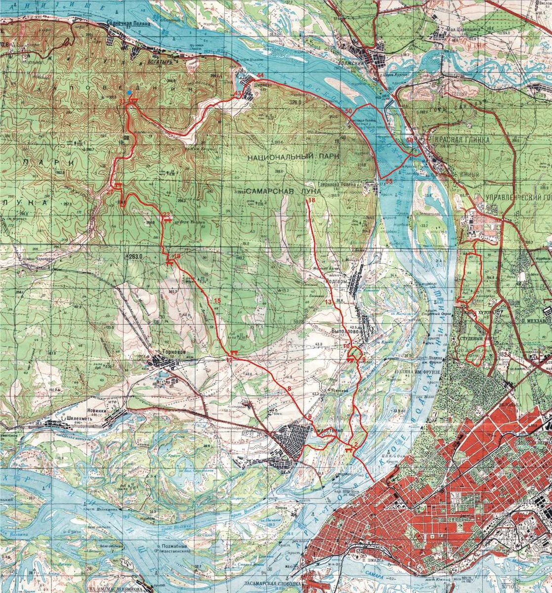 Карта "Лыжни Политехников"