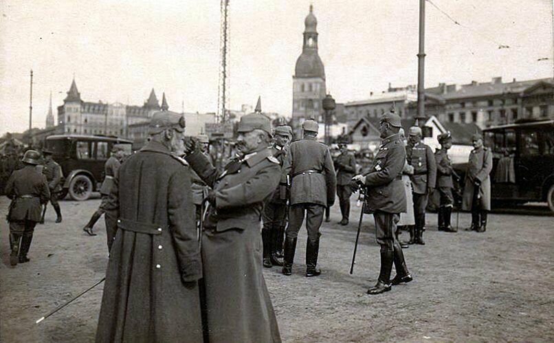 германские оккупационные войска в Риге, 1917 год