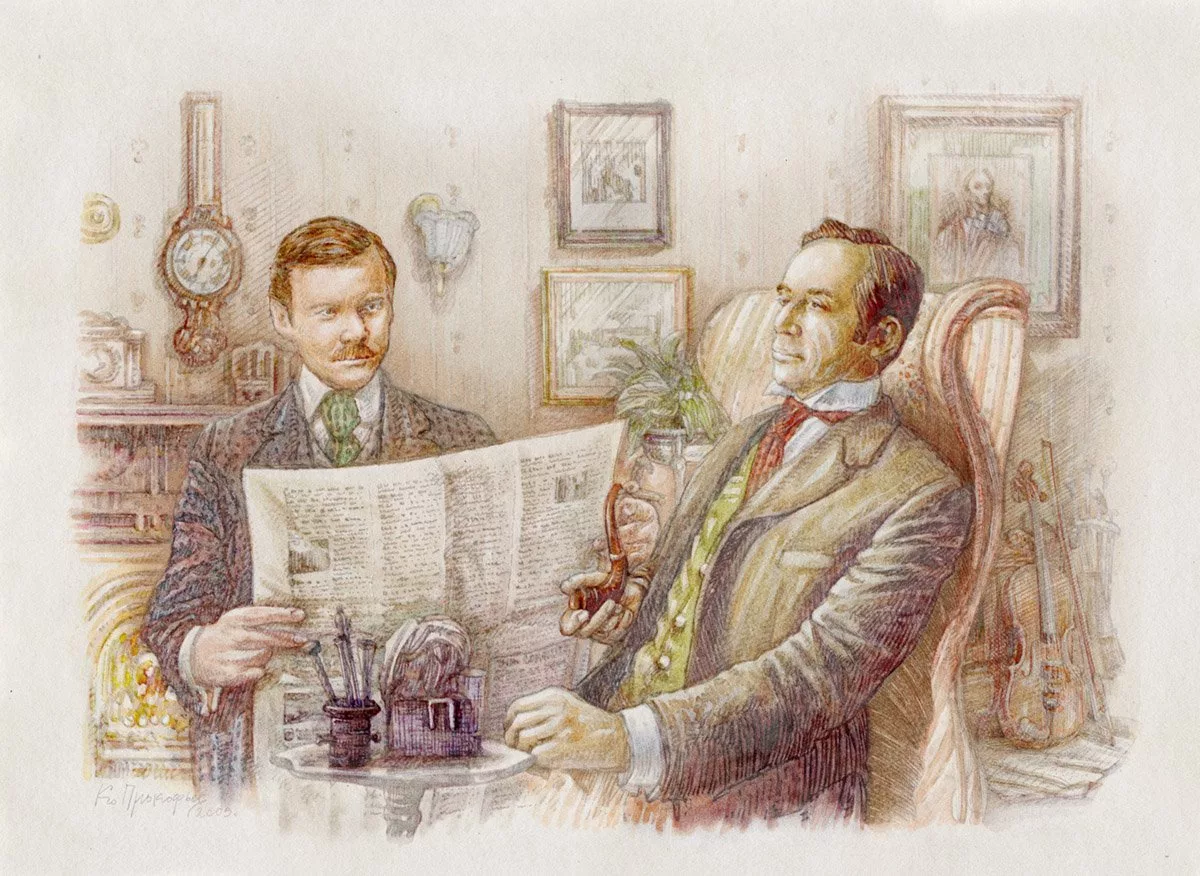 Гениальный детектив. Конан Дойл приключения Шерлока Холмса. Иллюстрации Конан Дойл Холмс.