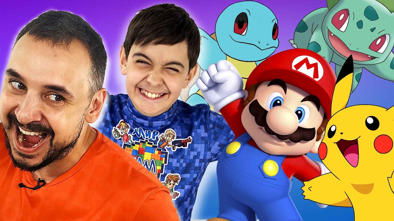 СУПЕР МАРИО И ПОКЕМОНЫ! ПАПА РОБ И ЯРИК ИГРАЮ В SUPER MARIO И ЛОВЯТ ПИКАЧУ!