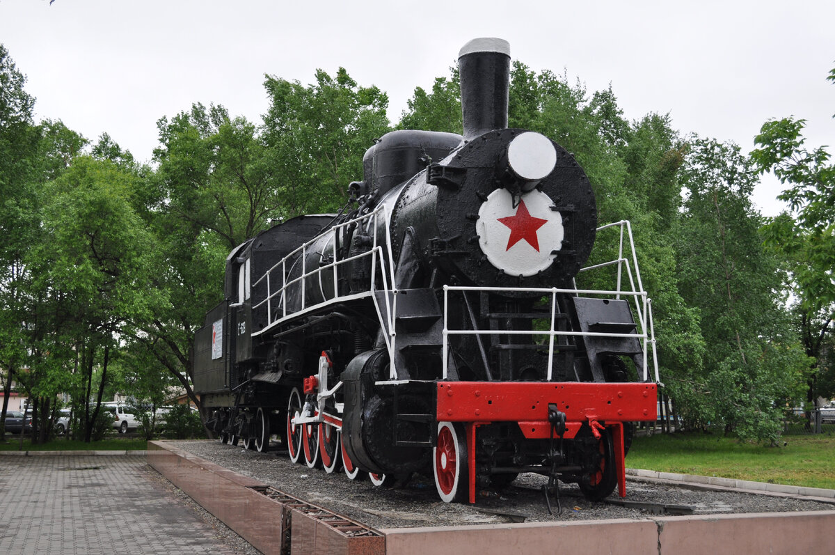 Паровоз Ел629, город Уссурийск