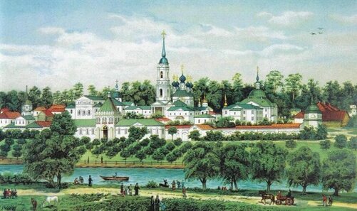 Святая обитель Руси - Оптина пустынь - в начале 20 века (фото из Яндекс Картинки)