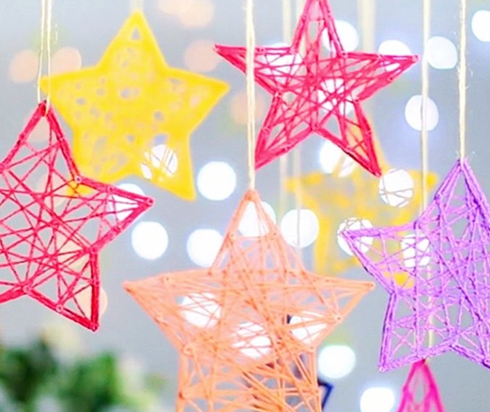 Готовые звёздочки из ниток (фото из интернета)