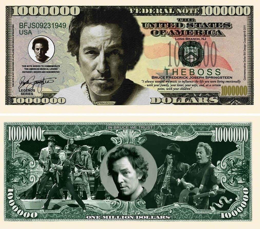 Коллекционную купюру с Брюсом Спрингстином можно приобрести за $12