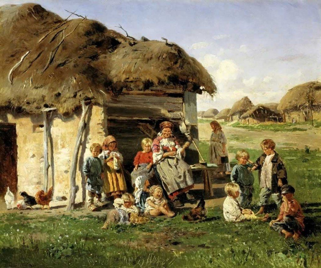 В. Маковский. Крестьянские дети.