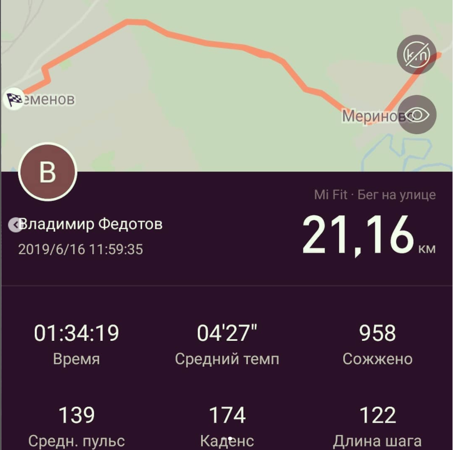 Дистанция и результат