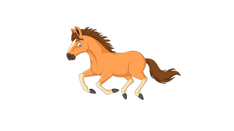 Это лошадка. Все ее видели и наверное слышали как цокают ее копыта.