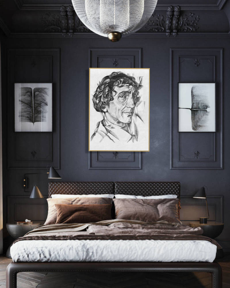 Копия с работы Ю. Анненкова, холст, масло. Фото автора