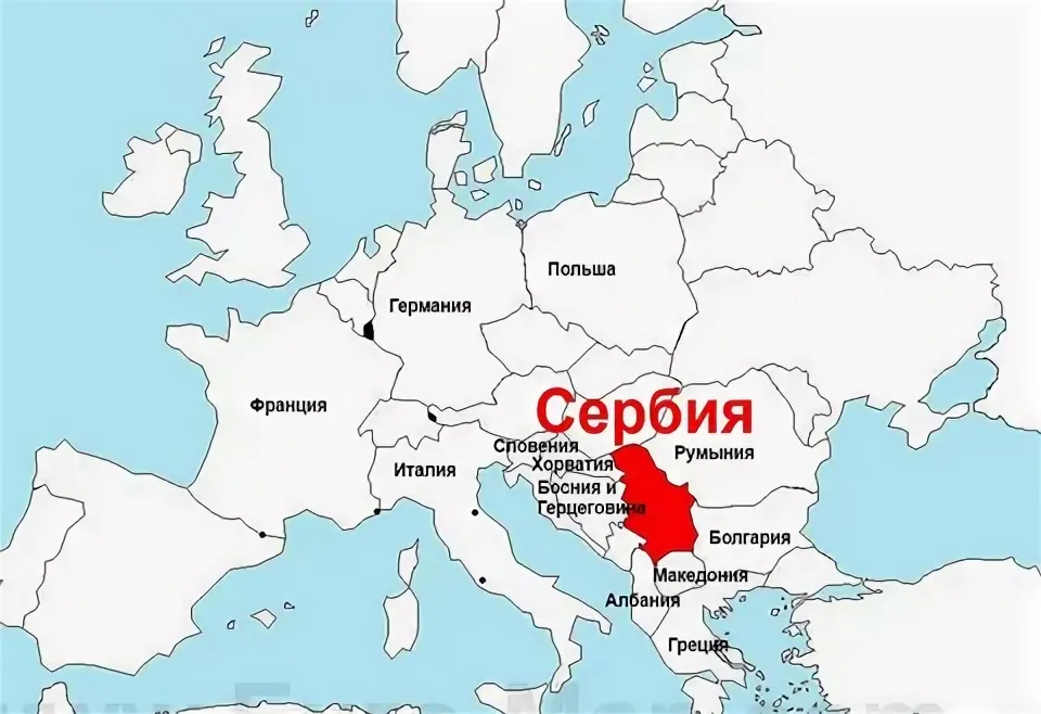 Сербия на карте политическая карта