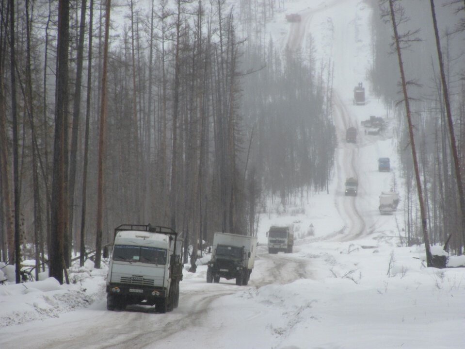 Трасса Усть-Кут - Ленск.