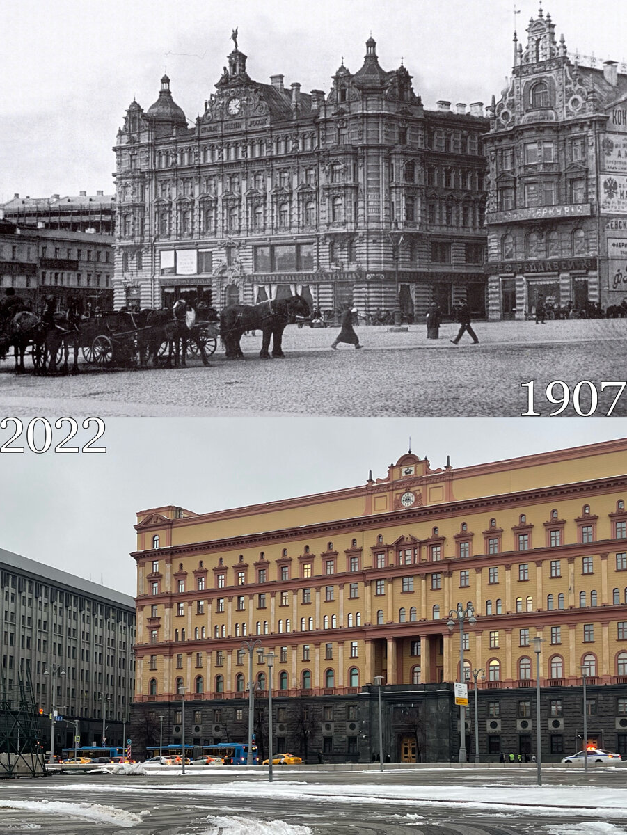 Чудесная дореволюционная Москва и Москва современная: наглядное было/стало  | Now&Then Russia | Дзен