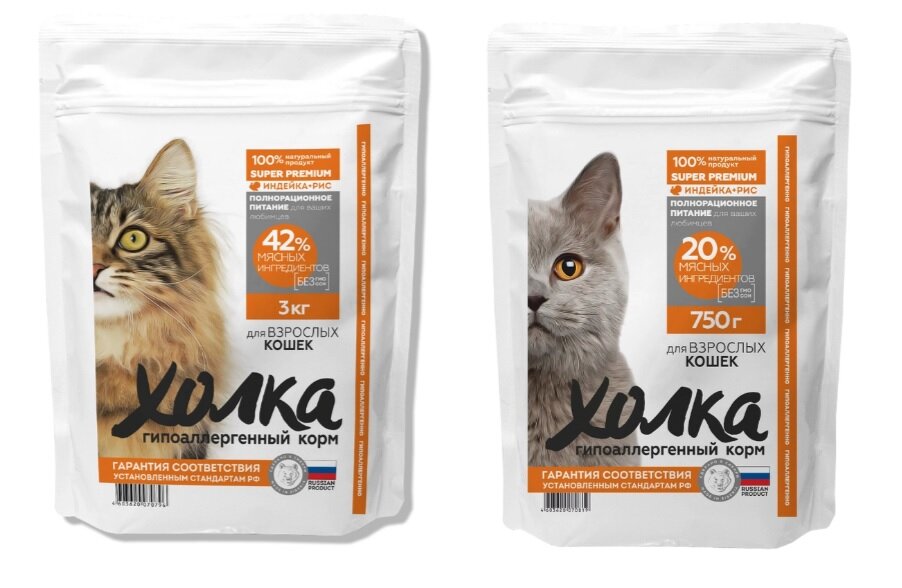 Корма для взрослых кошек Холка