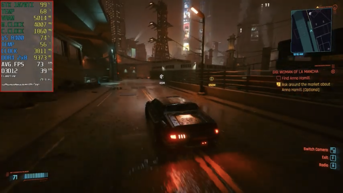 1070Ti выдаёт 39fps в киберпанк 2077 на ультра настройках