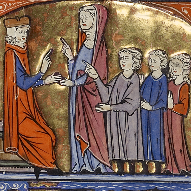 Суд. Средневековая миниатюра