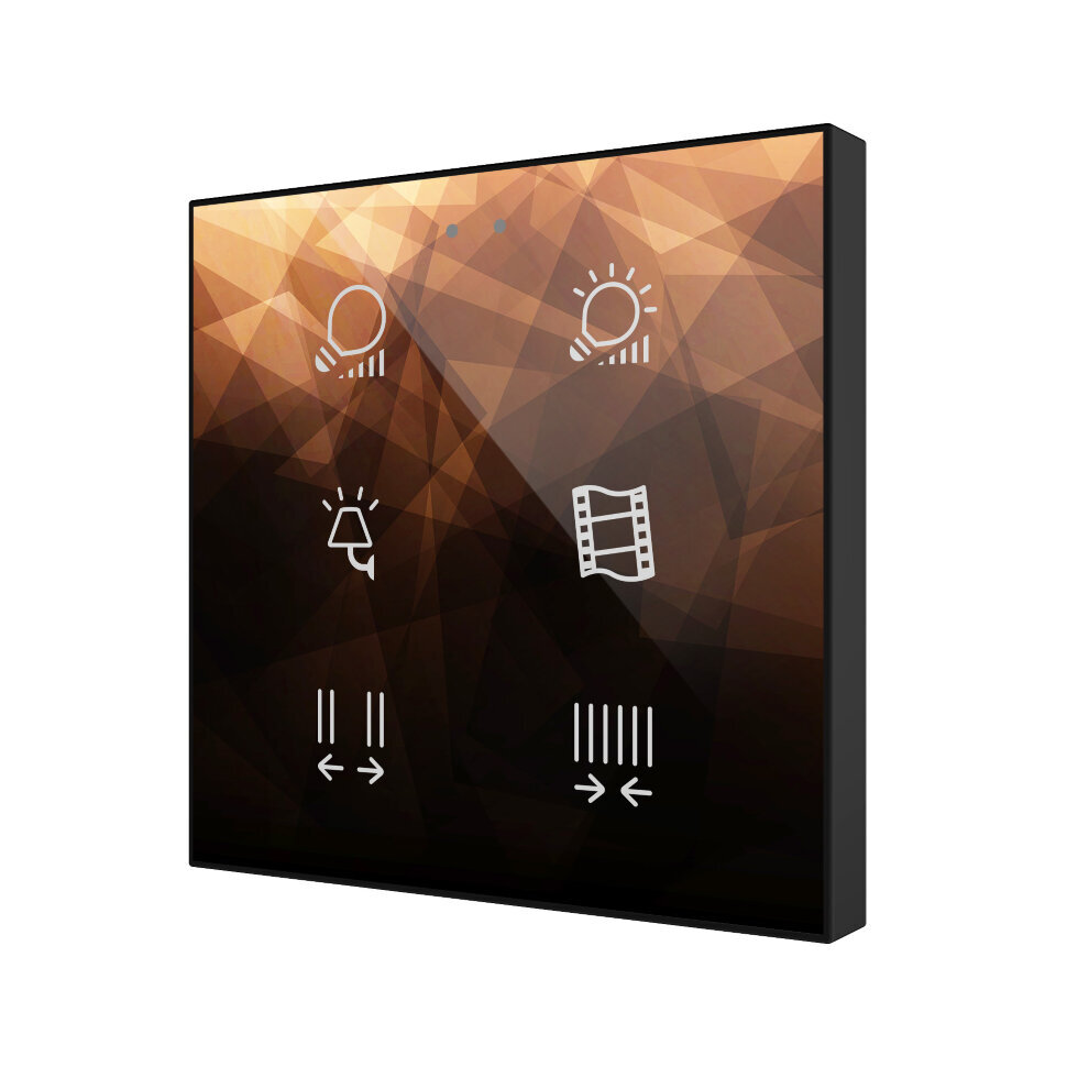 Сенсорный выключатель Zennio Flat v2 с кастомизированной графикой и иконками