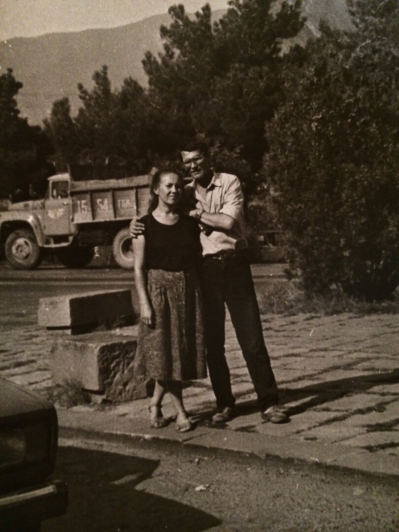 С женой Ольгой в Тбилиси