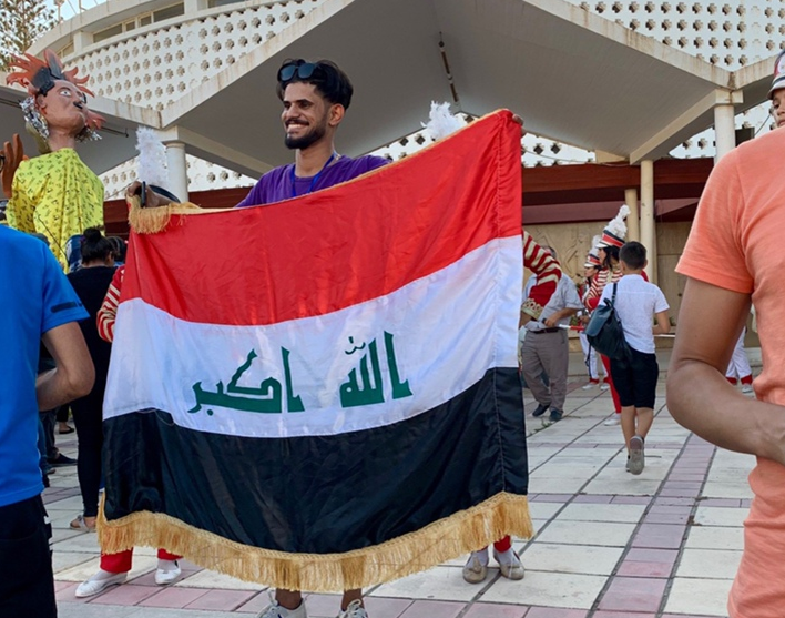 Представитель Египта на фестивале стран Магриба в Тунисе. Фото автора.