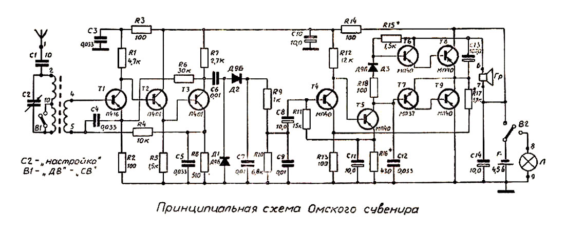 Сувенир приемник схема