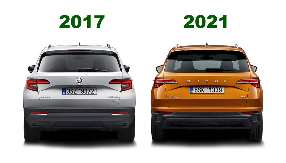 Было и стало Skoda Karoq (фото из открытых интернет источников).