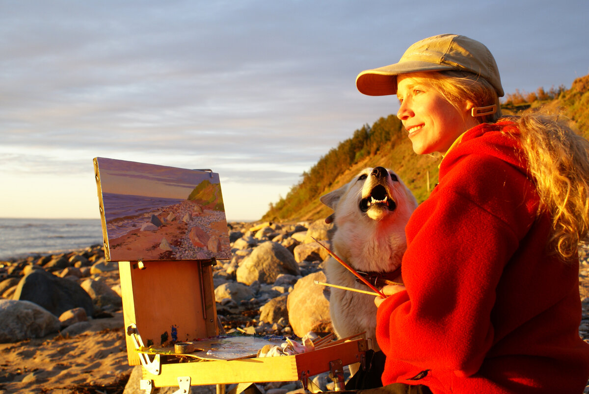 Татьяна Юшманова любит писать северные пейзажи. Фото предоставлено проектом "Общее Дело"