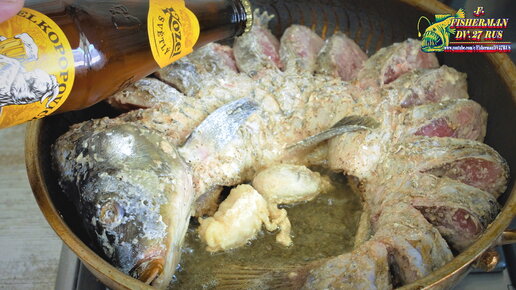Не многие так готовят карпа, сазана, а зря это очень вкусная рыба жареная в сковороде! рецепты из рыбы от fisherman dv. 27 rus ,