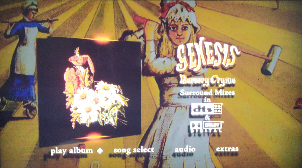 Genesis "Nursery Cryme" DTS, SACD 5.1 - main menu