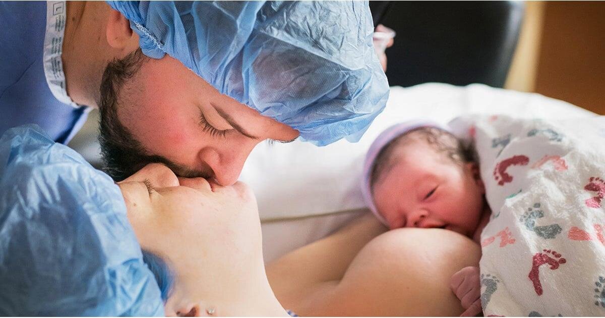Мужчина во время родов. Процесс рождения ребенка.
