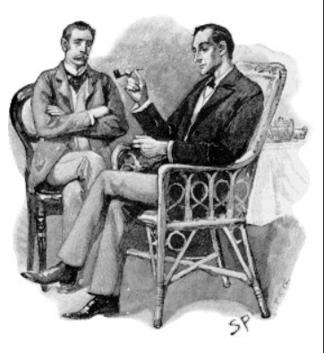 Холмс и Ватсон. Рисунок Синди Паджета