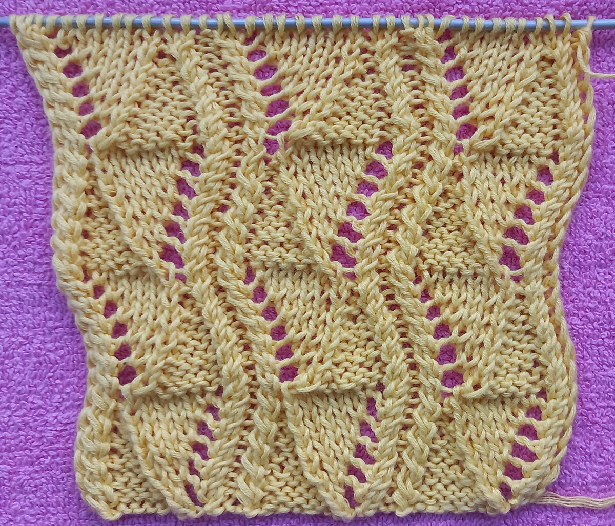 Связанный образец без распущенных петель 