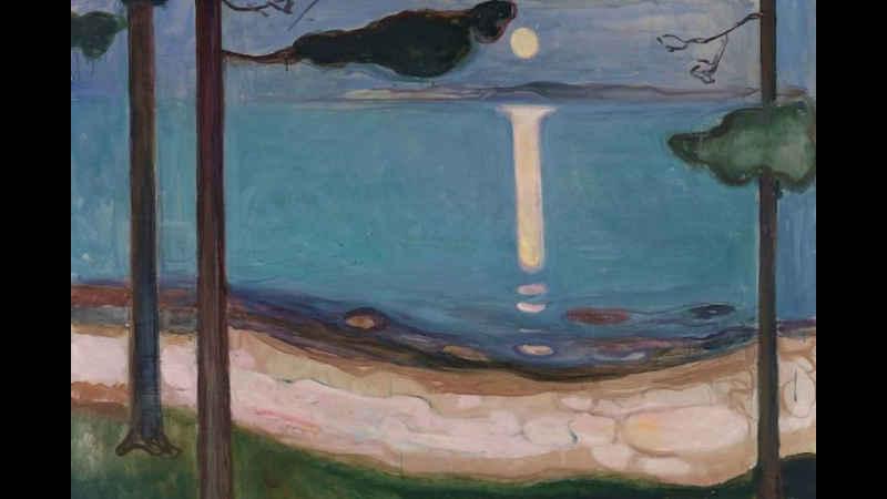 Эдвард Мунк, "Лунный свет", 1895, Национальный музей искусства, архитектуры и дизайна, Осло, Норвегия. 