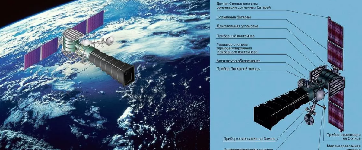  Спутник УС-КМО 71Х6 системы "Око-1" и его устройство. Картинка НПО им. Лавочкина