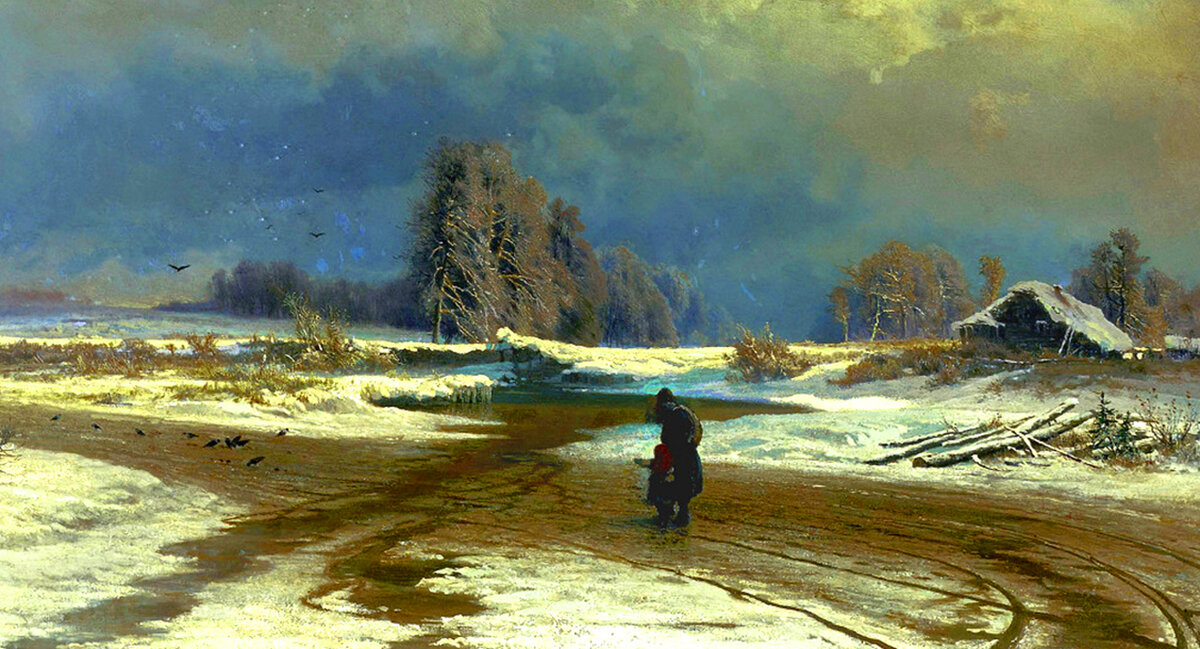 Адрес, откуда взято изображение: https://img2.goodfon.com/original/2415x1200/8/21/zhivopis-vasilev-ottepel.jpg