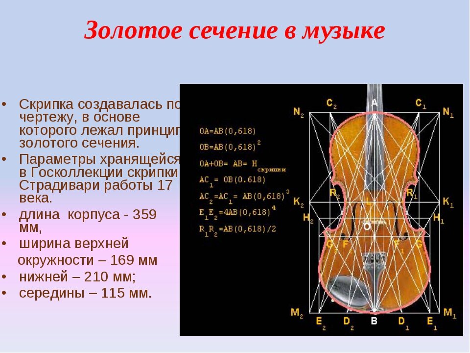 Отношение в золотом сечении