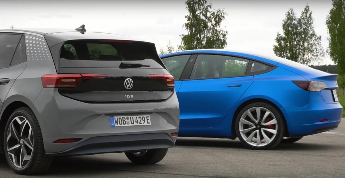 Tesla Model 3 против Volkswagen ID.3