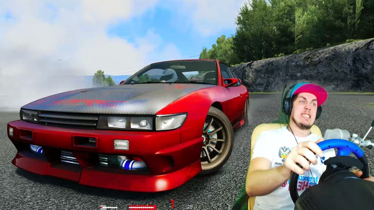 Учусь Дрифтить на Nissan 180sx - Assetto Corsa Drift + Руль