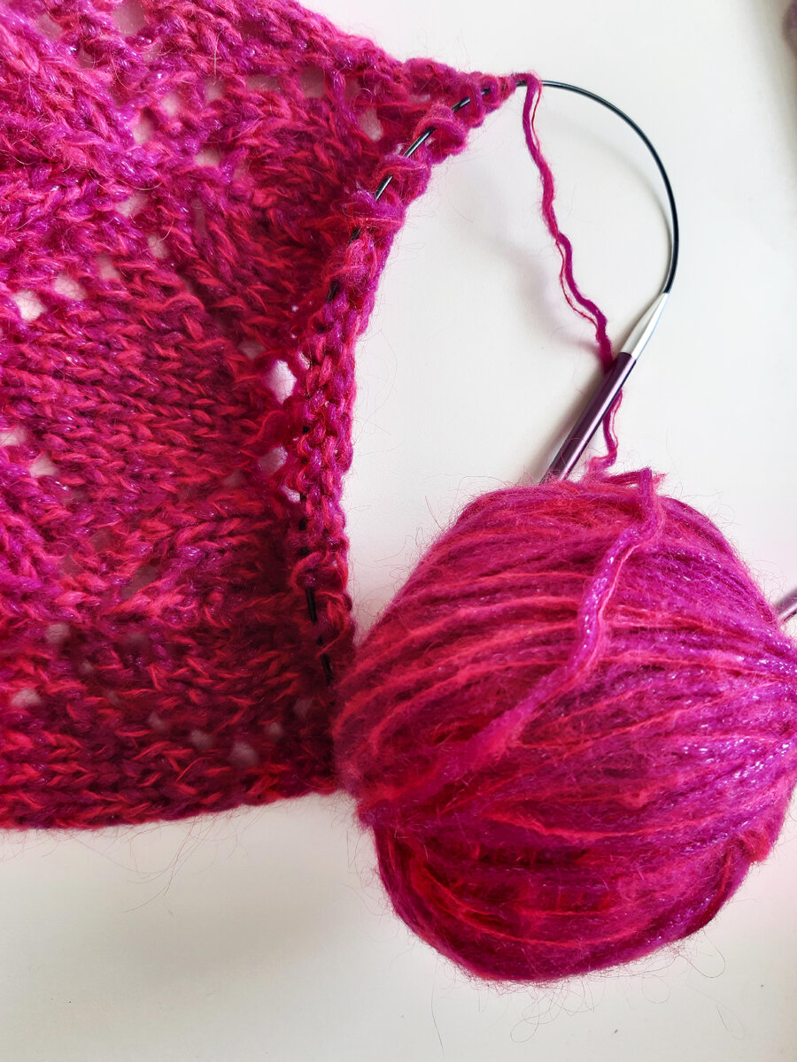 Пряжа Giga + нить кидмохера

