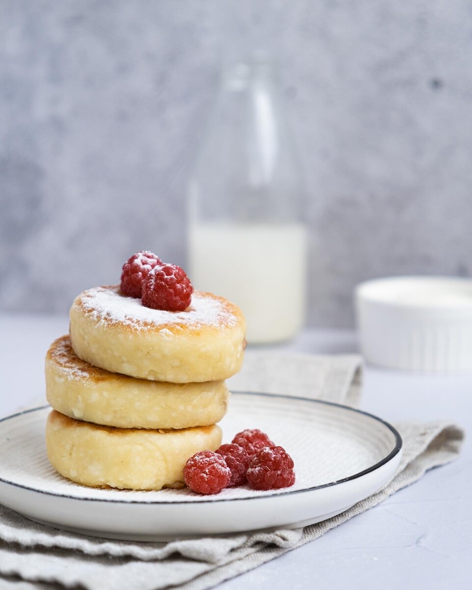 Сырники с малиной