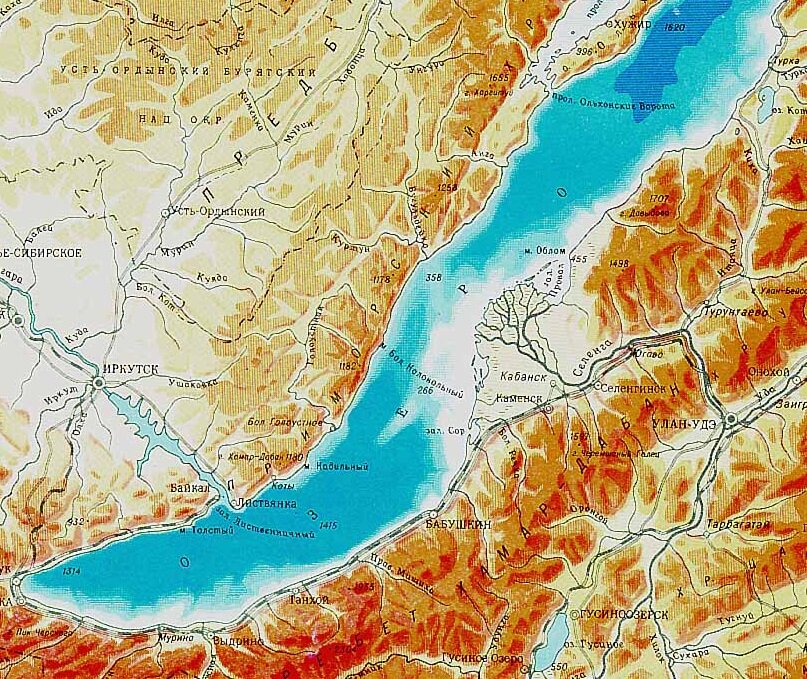 Озеро Байкал на карте. Расположение озера Байкал на карте. Географическая карта Байкала.