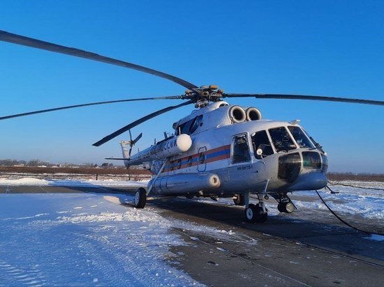     Вертолет направлен к месту смертельного ДТП с автобусом в Хабаровском крае ФОТО: ГУ МЧС России по Хабаровскому краю